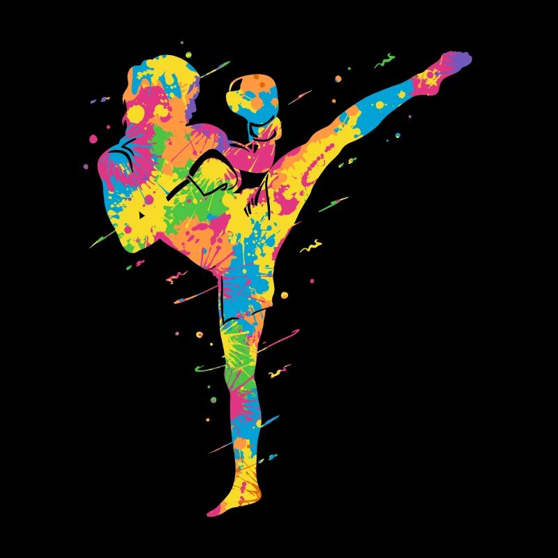 Muay Thai Bunt Kickboxer Mädchen Kickboxen