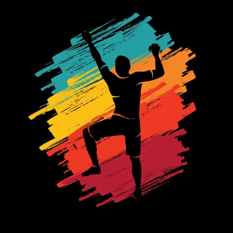 Climbing Mountains Retro Climber Bouldering