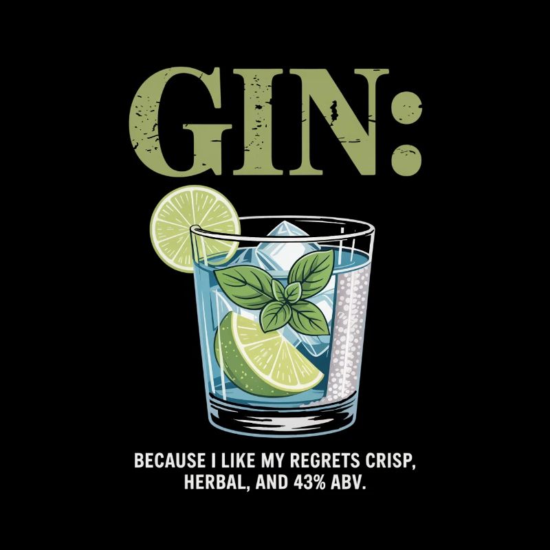 Gin parce que j’aime mes regrets croquants herbaux 43 %