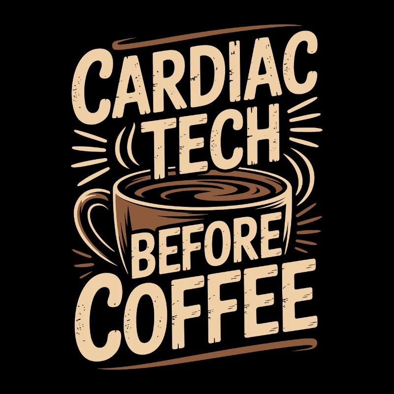 Technicien cardiaque avant le café Techno d’échographie Passionné de café