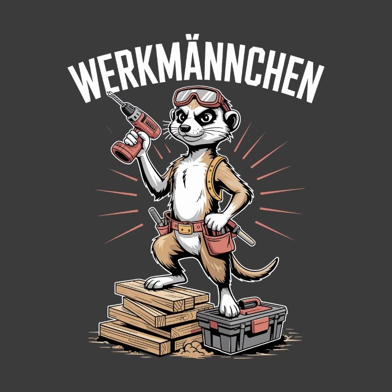Erdmännchen Echter Heimwerker Mann Handwerker