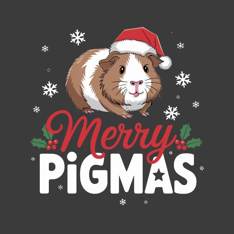 Joyeux Pigmas Noël drôle de cochon d’Inde