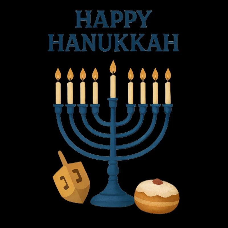 Joyeuse Lumière festive de la Menorah de Hanoucca