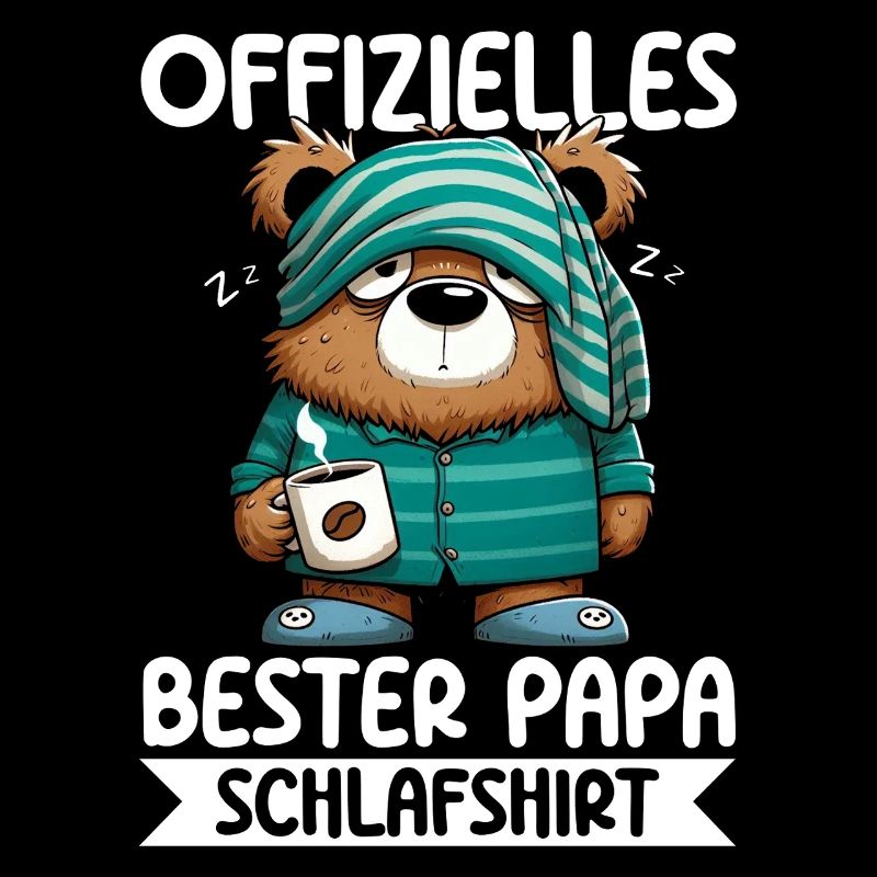 Offizielles Bester Papa Schlafshirt Bär