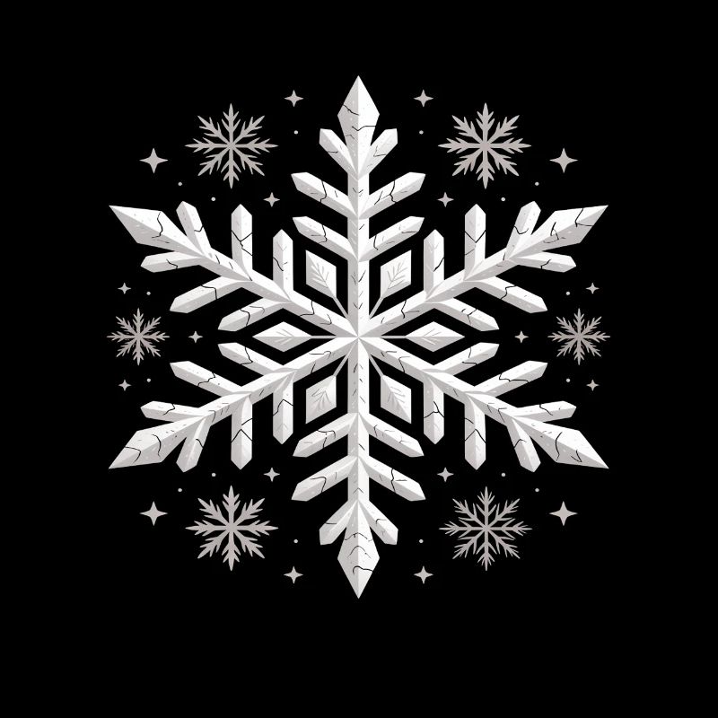 Large Elegant Snowflake Winter