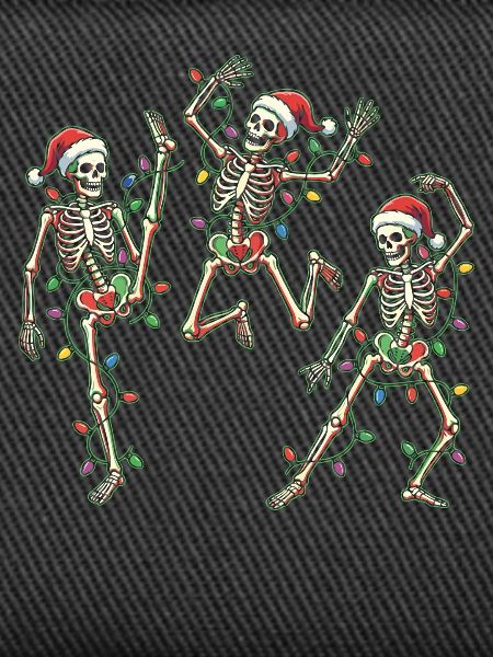 Dancing Christmas skeletons