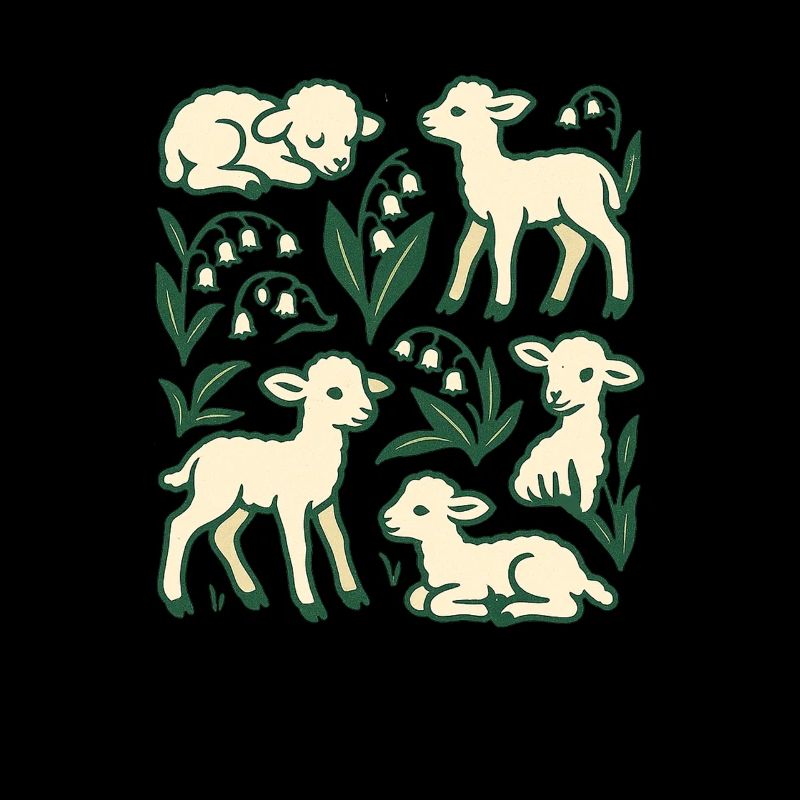 Lamb Quartet in Spring Meadow