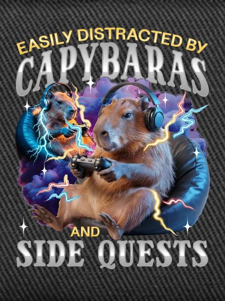 Funny Gaming Gamer Capybara