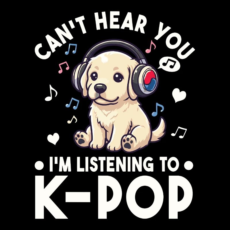 K-Pop Welpe – Süßes Hund & Musik Fan Design