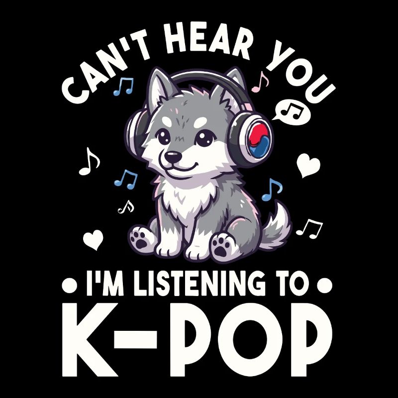 K-Pop Wolf Puppy – Déclaration de fan de Sweet Music