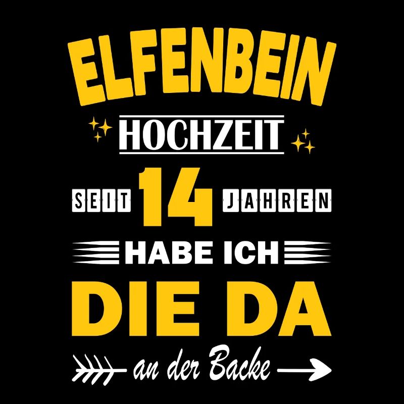 Elfenbeinhochzeit 14 Hochzeitstag Jahrestag Ehe