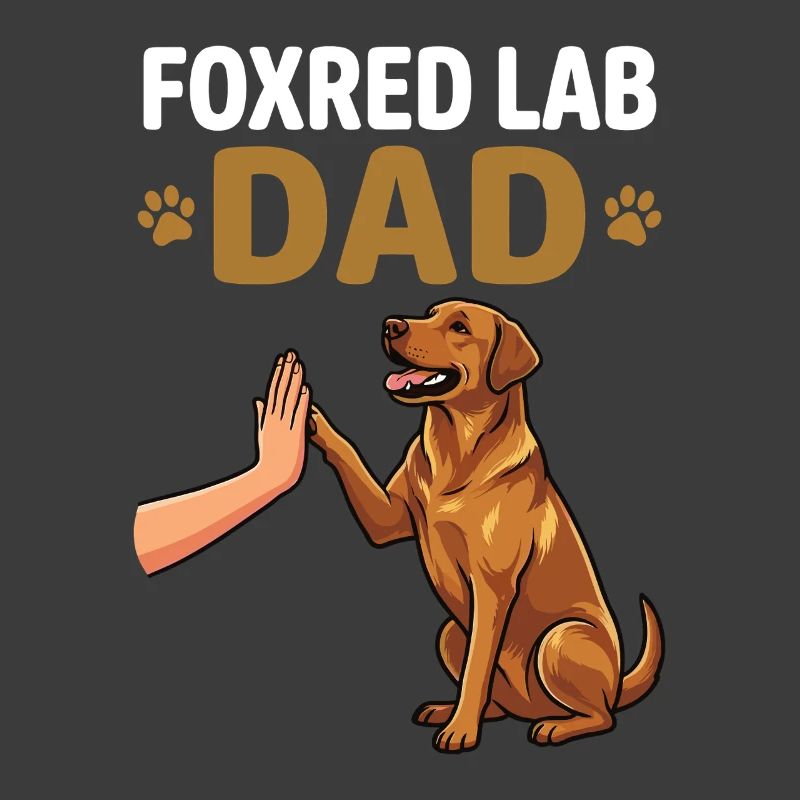 Fox Red Lab Dad – High Five Hundevater Design