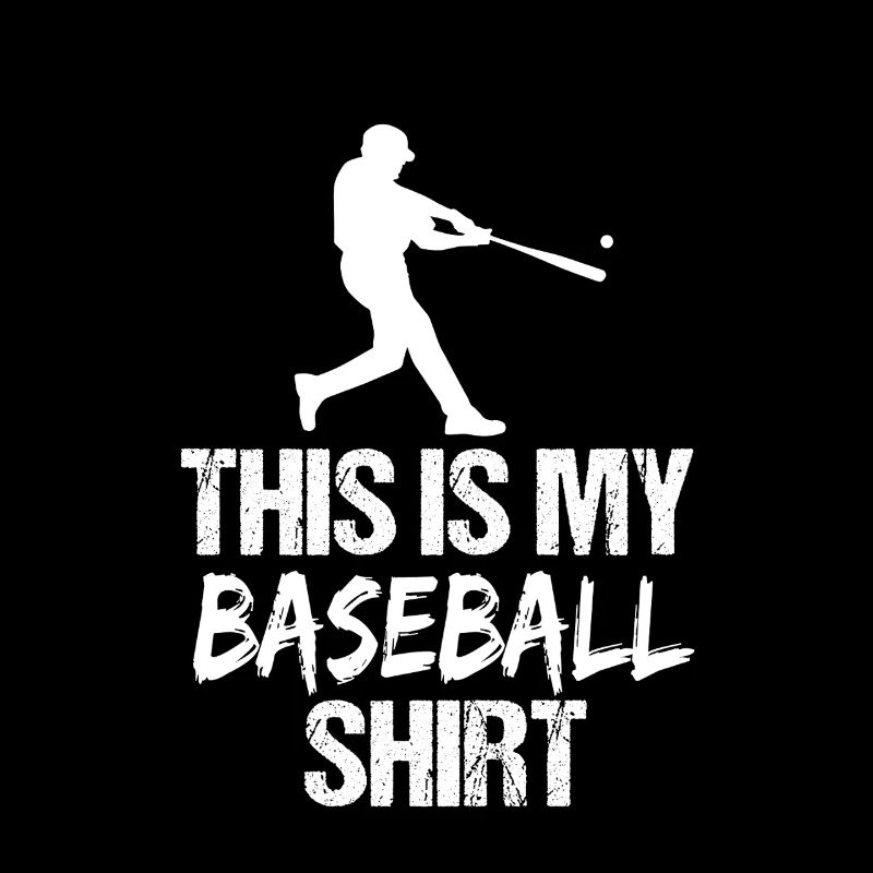 This Is My Baseball Shirt Funny Player Silhouette