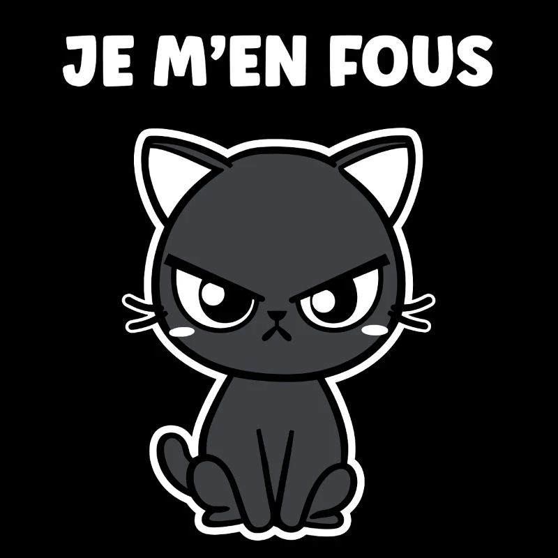 Chat noir grognon