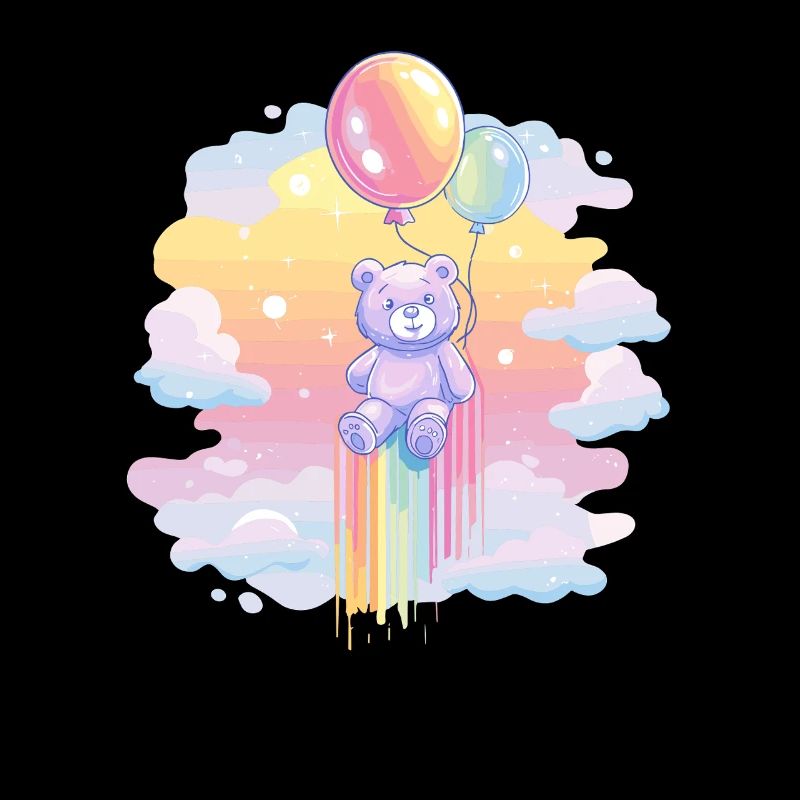Pastellbär Ballonflug