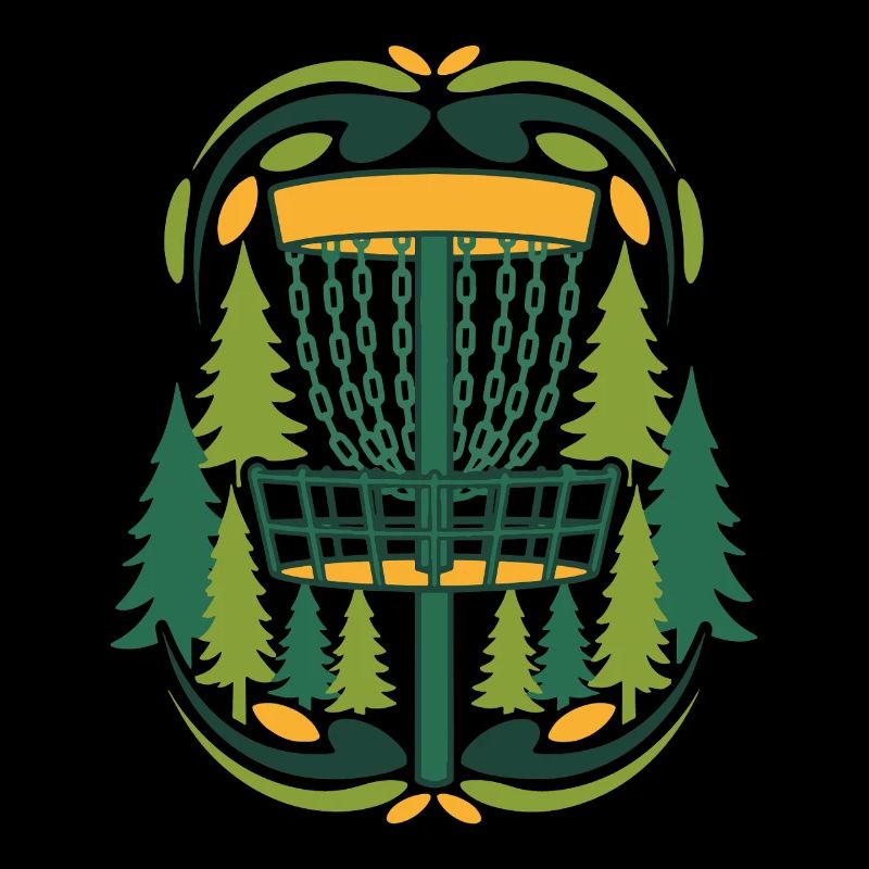 Forest Disc Golf Basket Flying Disc Szene