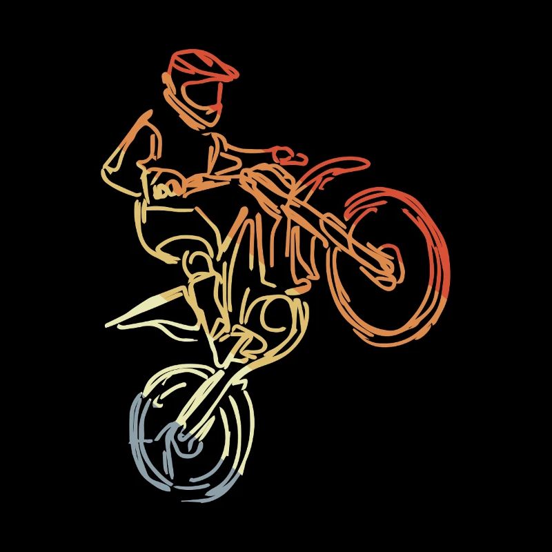 Motocrossfahrer Zeichnung