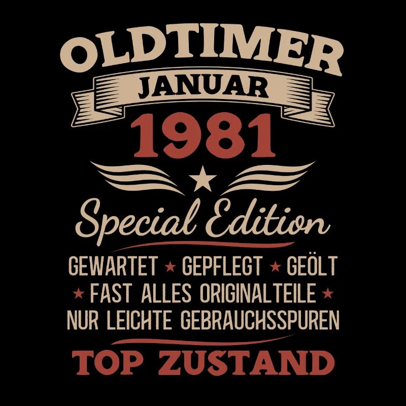 45. Geburtstag Geschenk Oldtimer Januar 1981