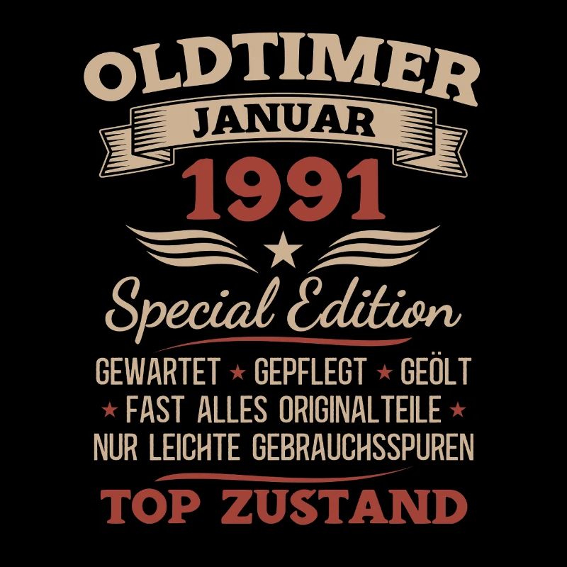 35. Geburtstag Geschenk Oldtimer Januar 1991
