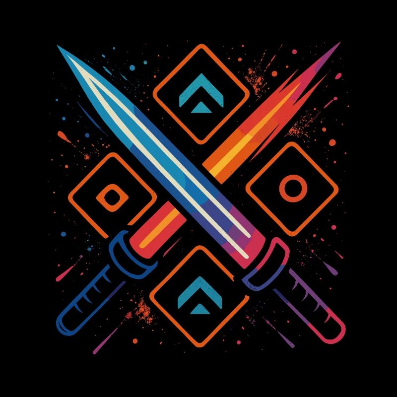 Gaming Schwerter Neon