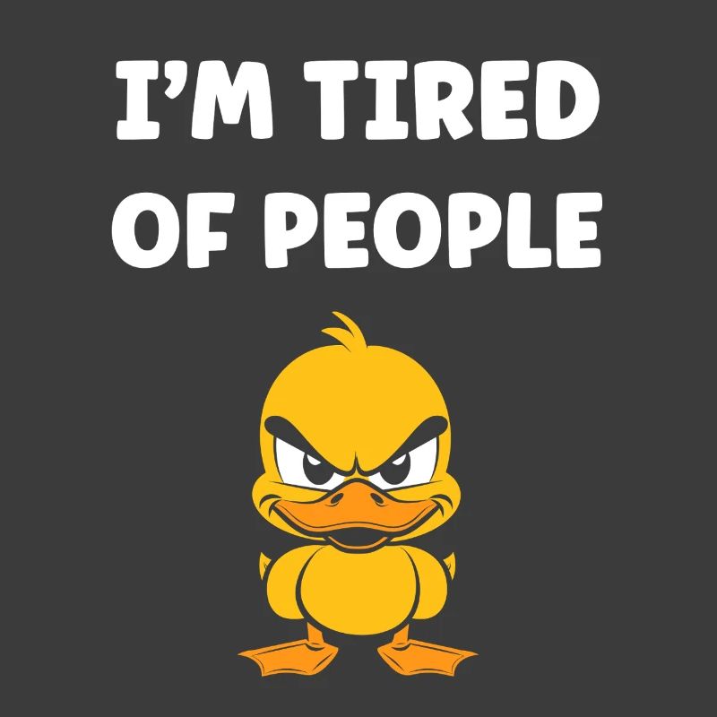 Fed up with people — Grumpy duckling