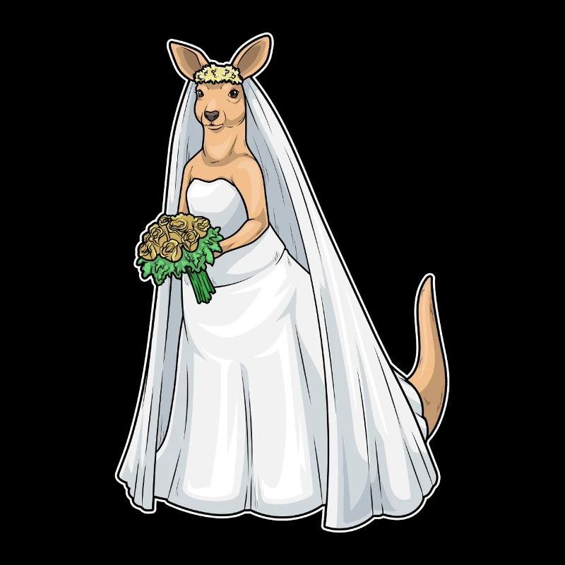 Känguru Braut Blumenstrauß Hochzeit