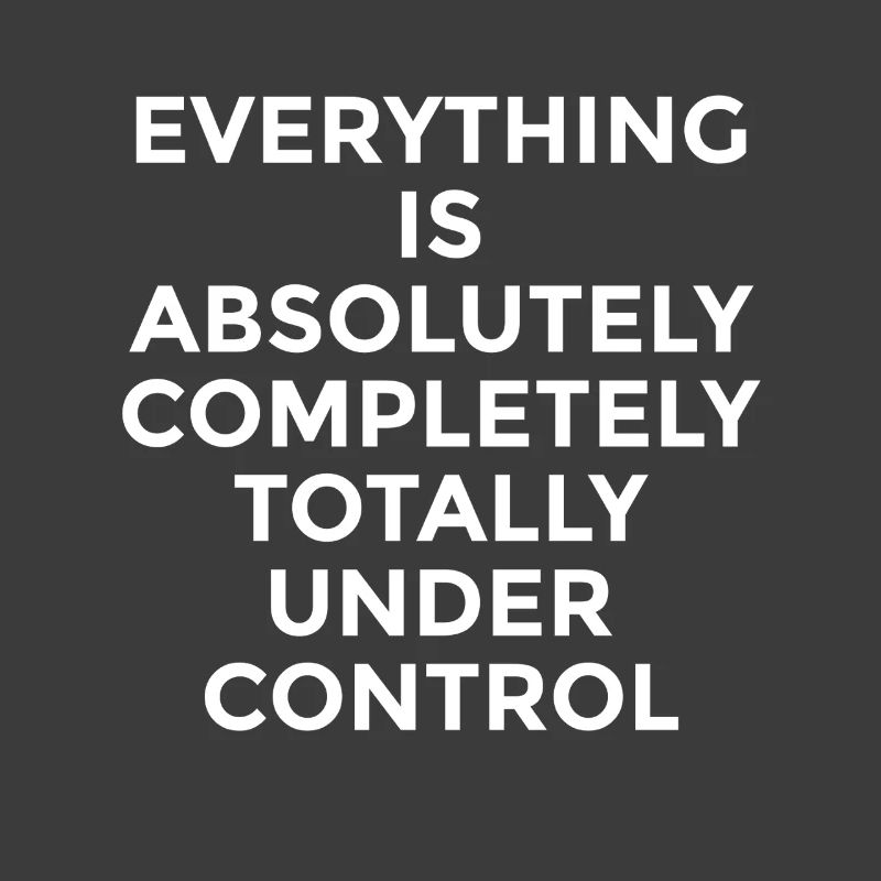 Everything Is Under Control – Witziger Spruch