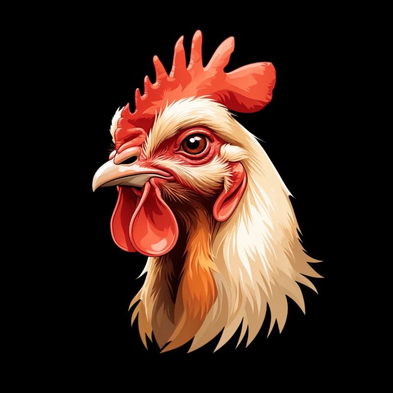 Rooster Head Color Explosion