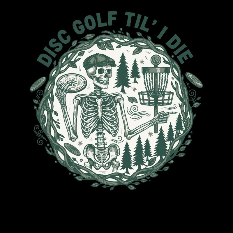 Disc Golf Til I Die Funny Disc Golfer Basket
