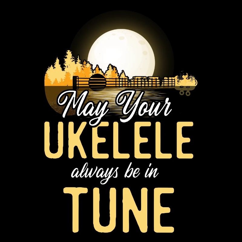 Hawaiian Ukulele Uke Moon May Your