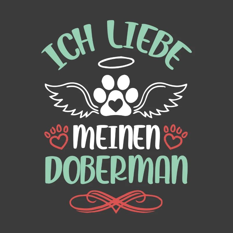 Doberman Love with Wings
