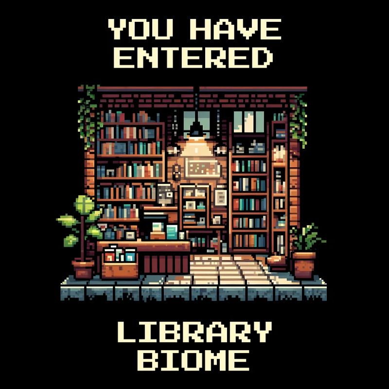 Entrer dans le biome de la bibliothèque | Bibliothèque Lecture de livres