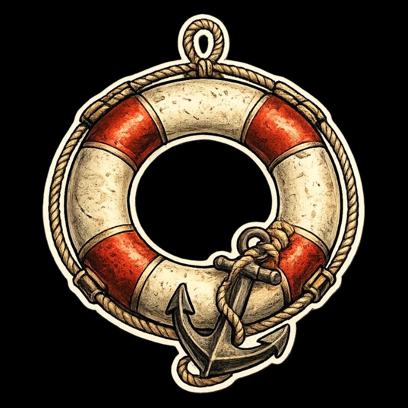 Nautischer Rettungsring Stil