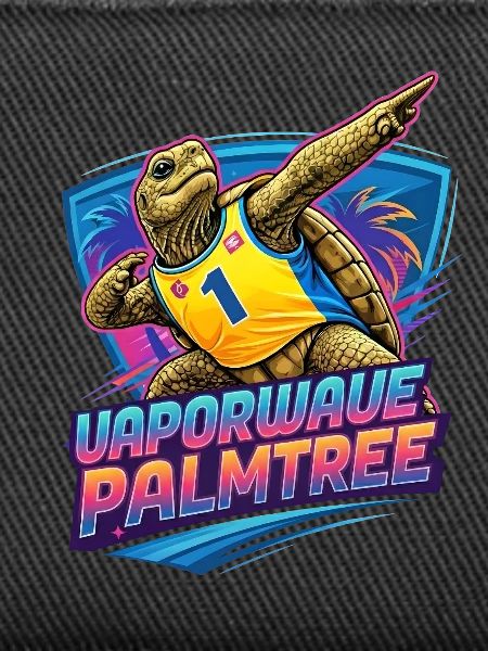 Neon Surf Turtle Palmtree