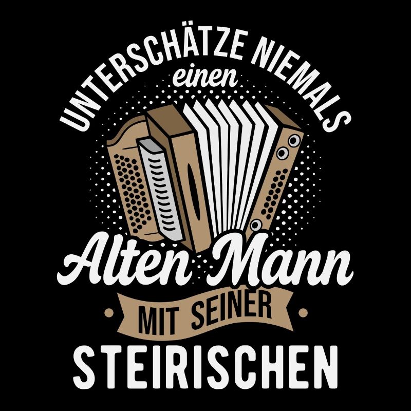 Steirische Harmonika Alter Mann Ziehharmonika