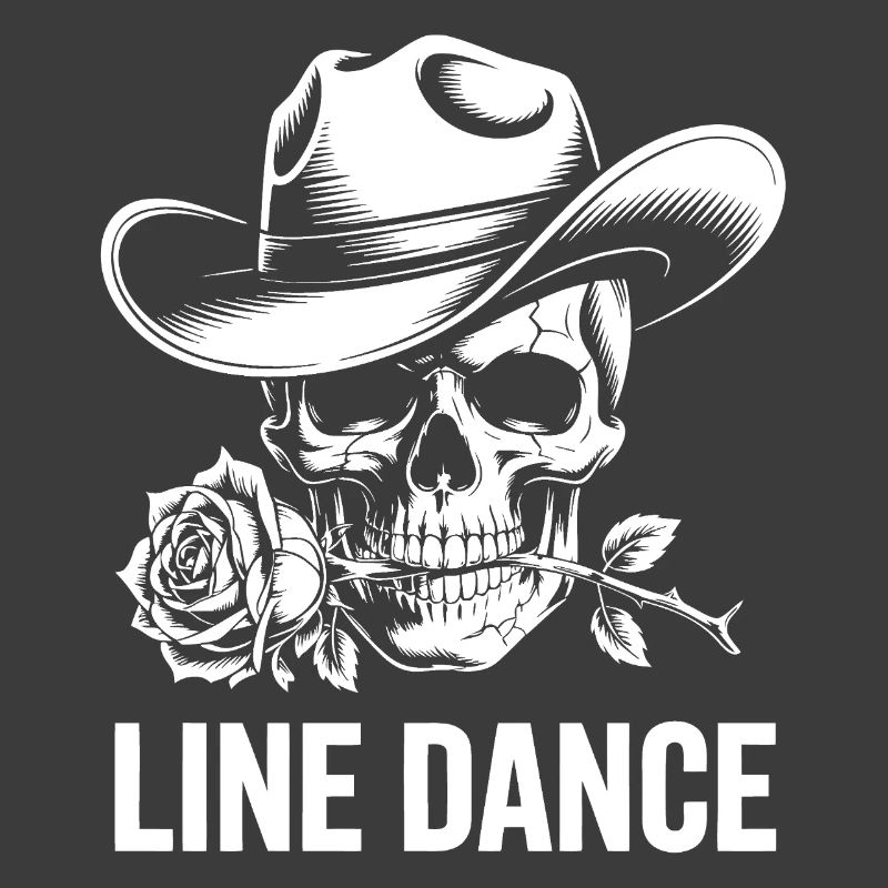 Line Dance Skull mit Rose