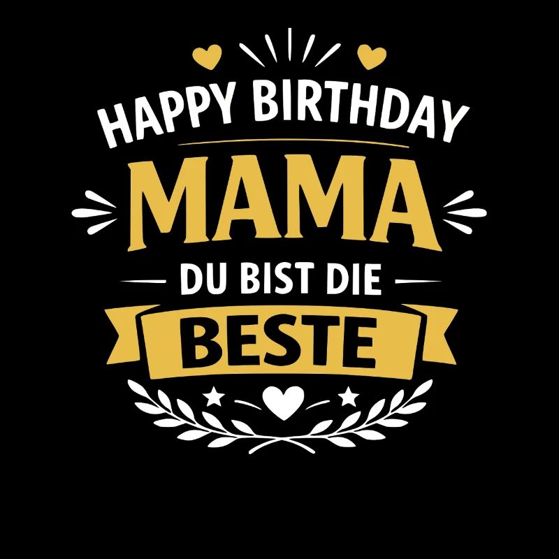 Beste Mama Geburtstags Goldmotiv