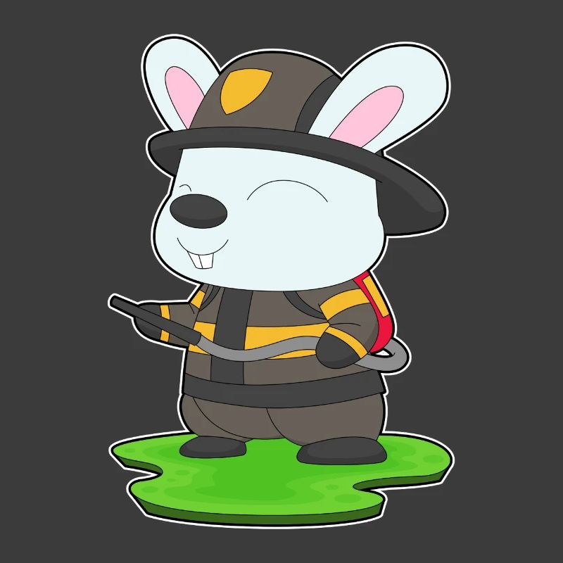Rabbit Firefighter Fire Extinguisher Fire Brigade