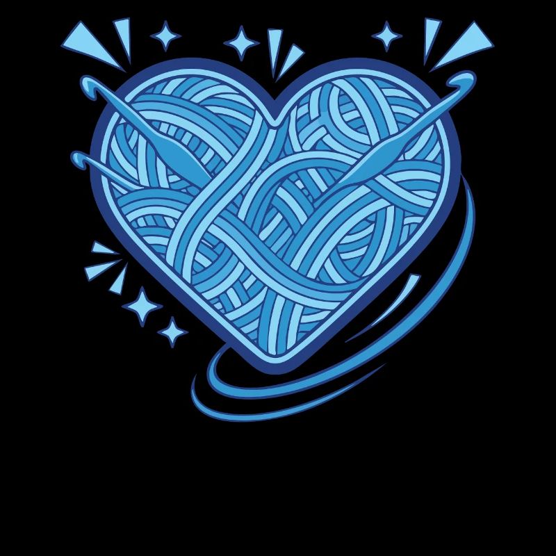 Funny Crochet Heart Yarn Lovers Crochet Hook