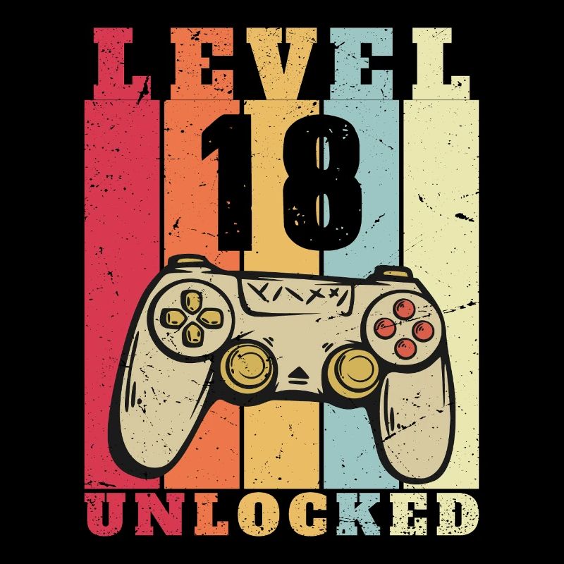 Level 18 Geburtstag 18 Jahre alt