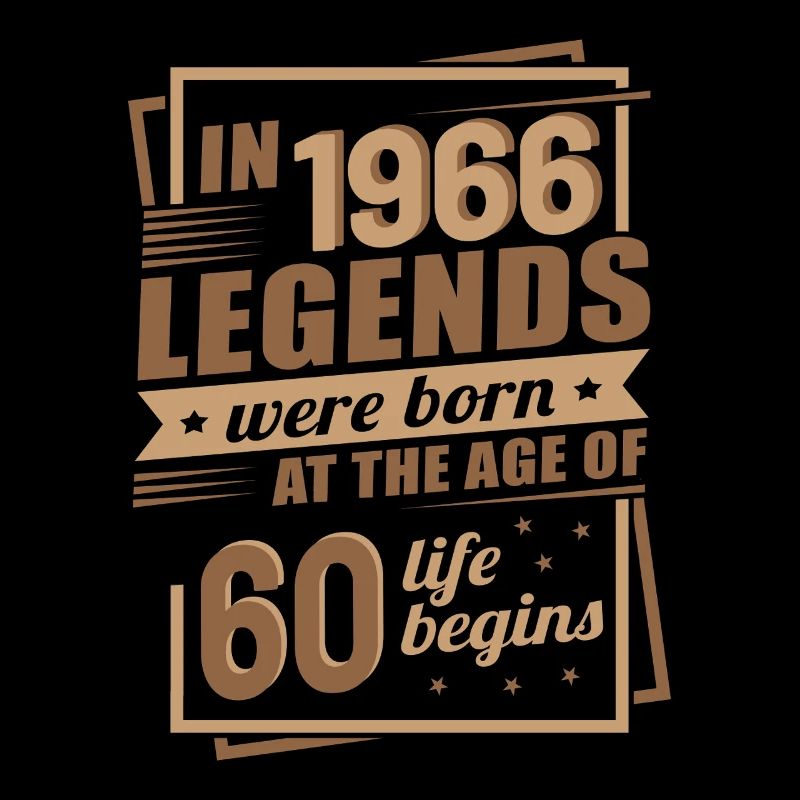 60th Birthday Vintage Legends 1966 Retro Modern