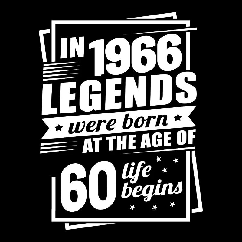60th Birthday Vintage Legends 1966 Retro Modern