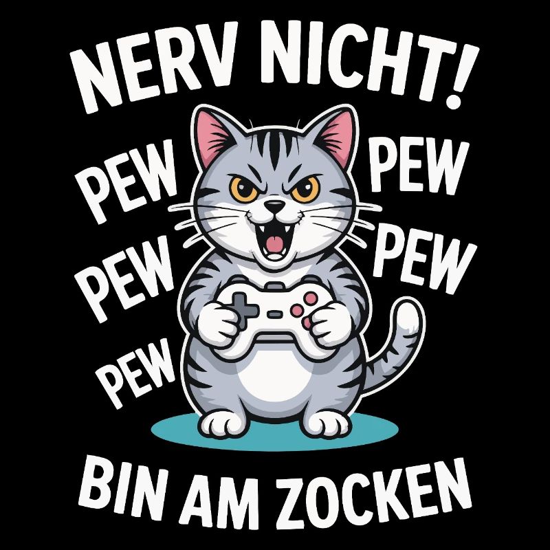 Nerve Not I'm Gambling Gamer Cat Design