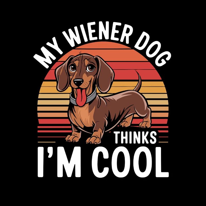 Mon chien saucissène pense en teckel cool et drôle