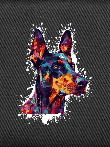 Farbiger Hund Kopf 