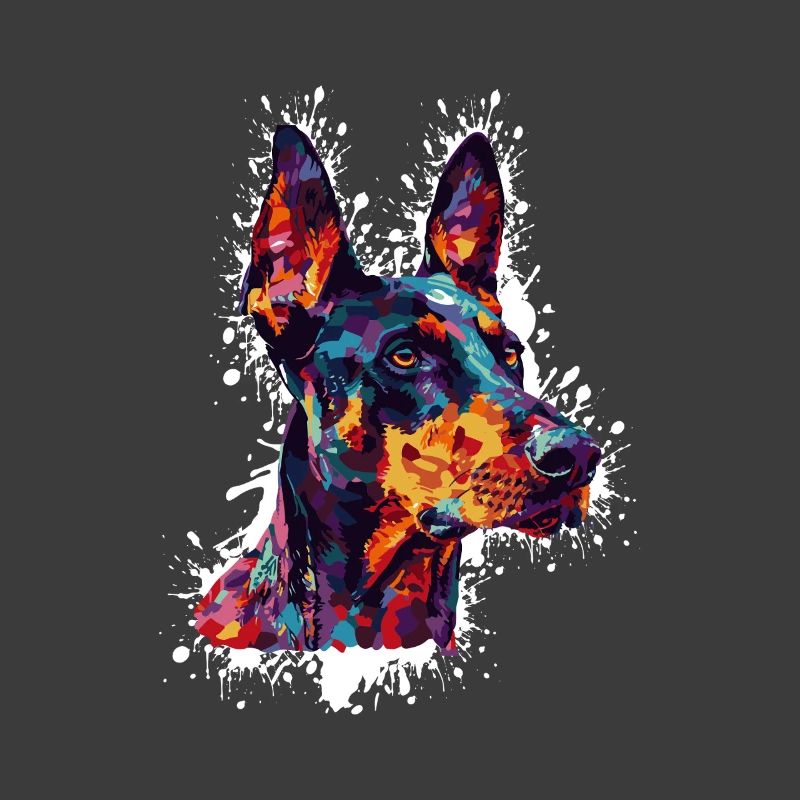 Farbiger Hund Kopf 