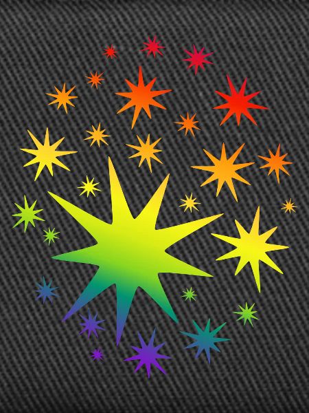 Bunte Sterne Regenbogen Farbverlauf