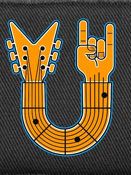 U-Shape Guitar & Rock Hand