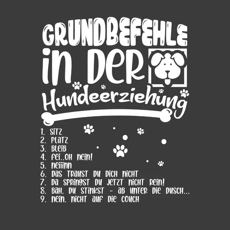 Commandes de base du motif du chien dressé