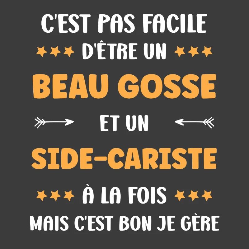 Handsome guy and sidecar driver